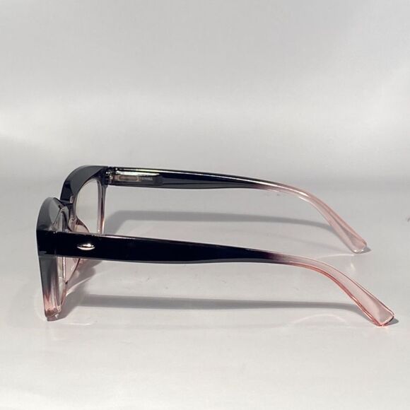1154 Claudia 1.5 Blachk To Pink Gradient Reading Glasses Square Concave NWT - Picture 4 of 9
